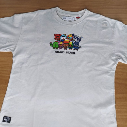 Brawl Stars T-shirt Zara used, size 158 cm, white multicolor
