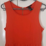 Φόρεμα αμάνικο γυναικείο H&M καινούργιο, πορτοκαλί, μέγεθος Μ, με φερμουάρ