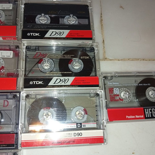 Cassette tapes used, pack of 12 with TDK and Sony