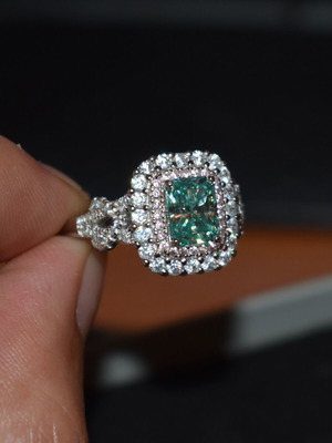 Silver Moissanite Solitaire Ring 2.00 Carats New With Certificate
