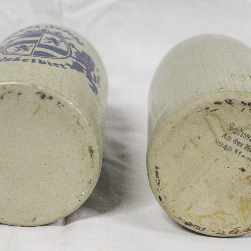 Old German beer bottles with porcelain cap used, pack of two