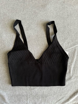 Zara crop top bustier like new, size M, black