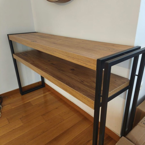 Console table wood and metal like new, dimensions 140x35x80 cm