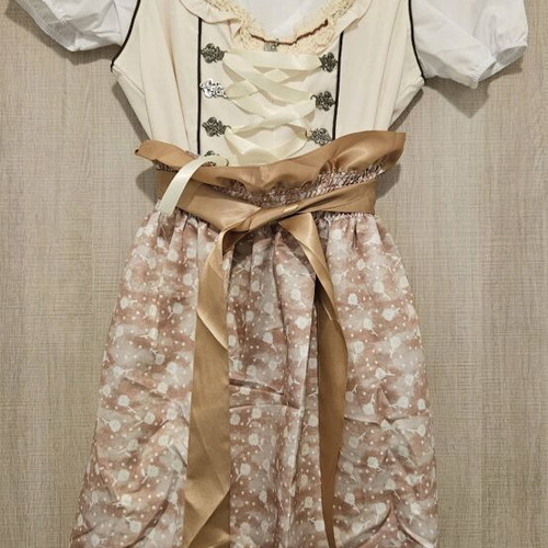 Dirndl women's dress new, beige, size S