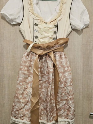 Dirndl women's dress new, beige, size S