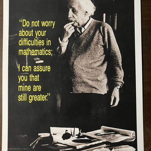 Albert Einstein Large Poster with Famous Quote new