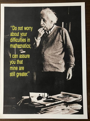 Albert Einstein Large Poster with Famous Quote new