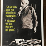 Albert Einstein Large Poster with Famous Quote new