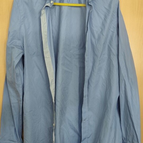 H&M men's long-sleeve turquoise shirt size M new