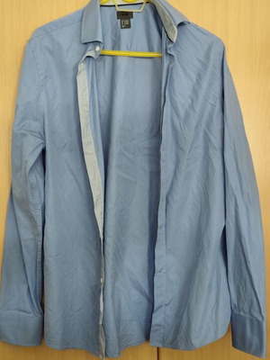 H&M men's long-sleeve turquoise shirt size M new