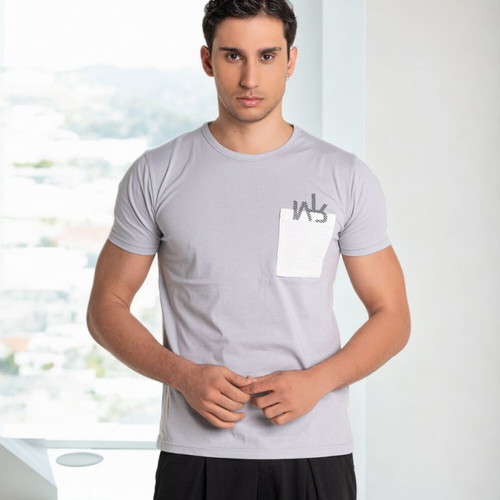 T-Shirt MRT Pocket Grey new Martini cotton
