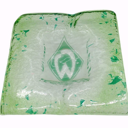 Handmade glass ashtray of Werder Bremen new