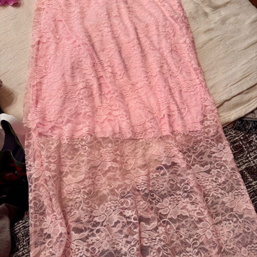 Crop blouse and maxi skirt set new, pink, unworn