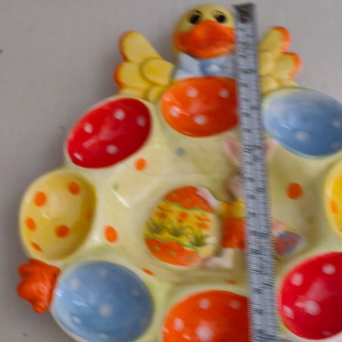 Ceramic Easter platter used