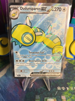 Dudunsparce EX JTG Pokemon card mint condition