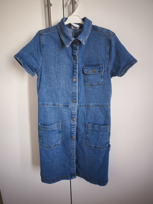 Zara denim dress for girl 10 years like new, blue, size 140 cm