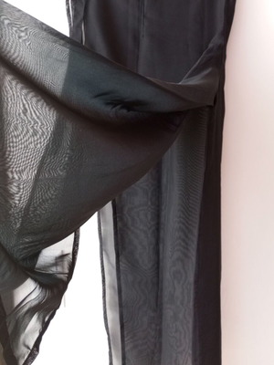 Μαύρο διάφανο παντελόνι παραλίας wrap, σαν καινούργιο