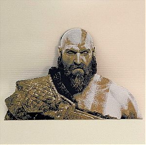 Ανάγλυφο διακοσμητικό τοίχου Kratos από το God Of War 3D Printed