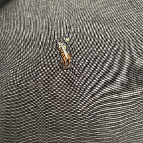 Polo Ralph Lauren dress shirt gray XL like new with small fabric mark