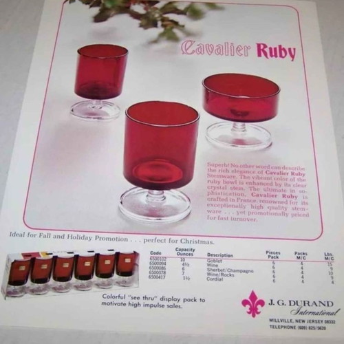 Stemmed glasses set 30 pieces Cavalier Ruby Red, new