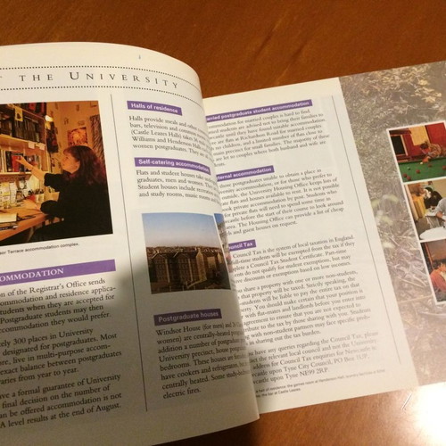University of Newcastle upon Tyne Postgraduate Prospectus used 1994