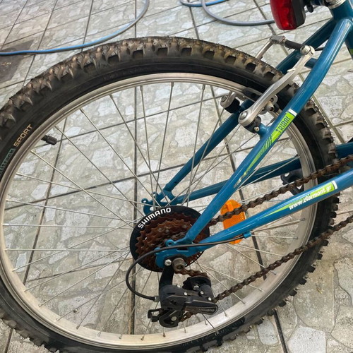 Mountain bike 24 inch, blue, disc brakes, front suspension, men's