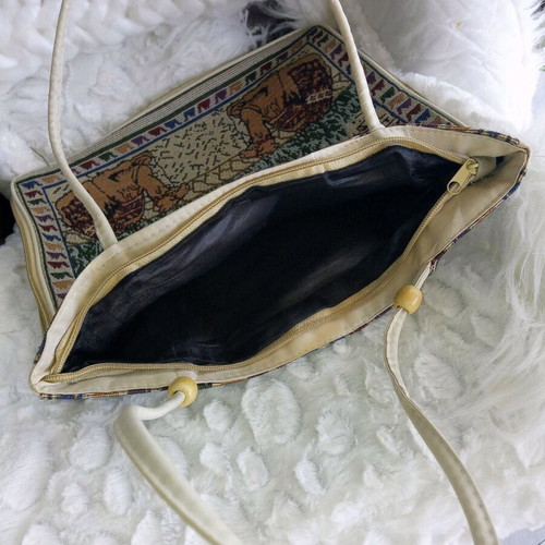 Vintage tapestry shoulder bag like new, Jerusalem souvenir