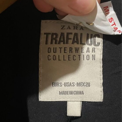 Zara military coat black like new with gold buttons