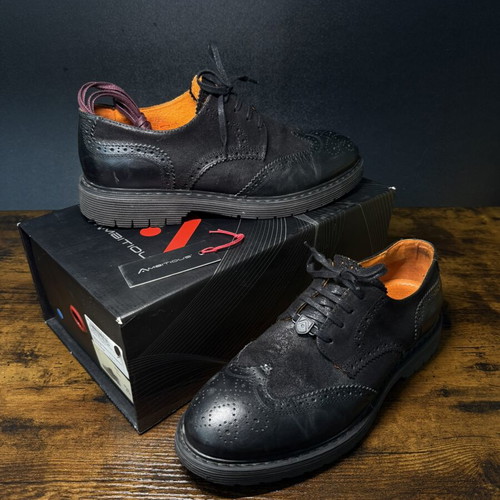 Ambitious Crotone leather shoes, size 43, black