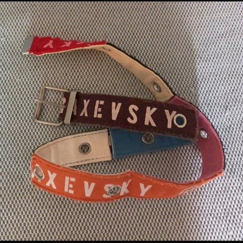 Raxevsky belt used, fabric, 90 cm length, multicolor