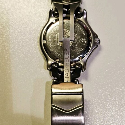 Tag Heuer men's wristwatch 1990 used, silver, non-working