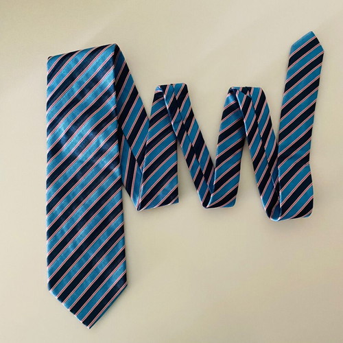 Glou tie new 100% silk blue turquoise