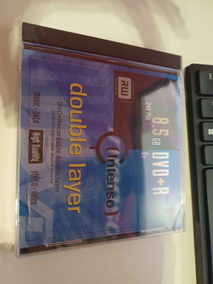 Εγγράψιμο DVD+R Intenso 8x Dual Layer 8.5GB καινούργιο, 1 τμχ