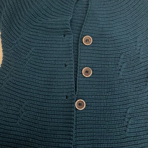 Knitted cardigan dark ocean blue color new, size M