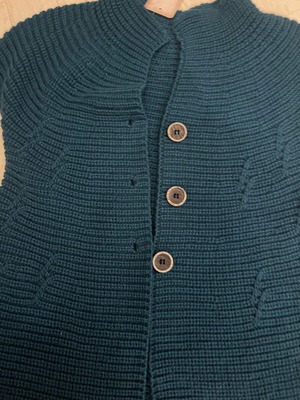 Knitted cardigan dark ocean blue color new, size M