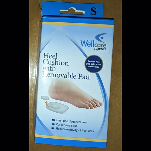 Wellcare Heel Cushion Small (34-38) New with Removable Silicone Pad