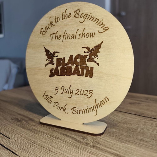 Black Sabbath wooden decorative collectible new