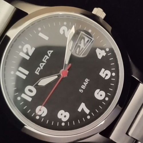 Para H.S.E German Watch, Citizen Quartz, Black and Silver