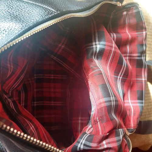 Remonte Black Leather Backpack Like New with Gold Studs