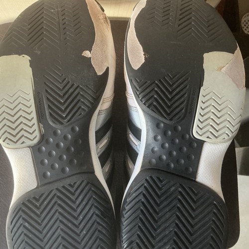 Adidas men's trainers used, size 45, white, athletic style