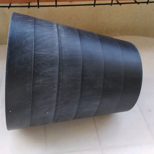 Plastic flowerpot used, black color, height 31 cm