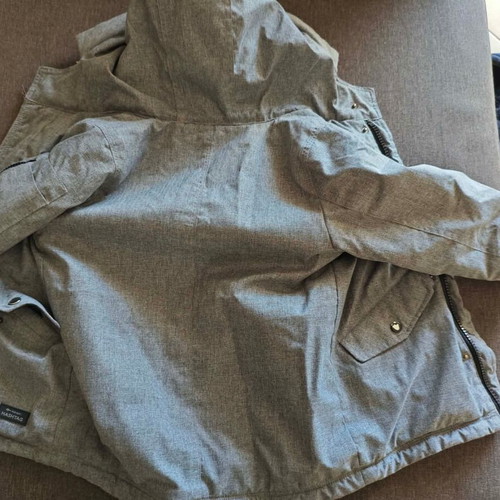 Hashtag jackets used, pack of 2 for ages 4-6, one needs repair