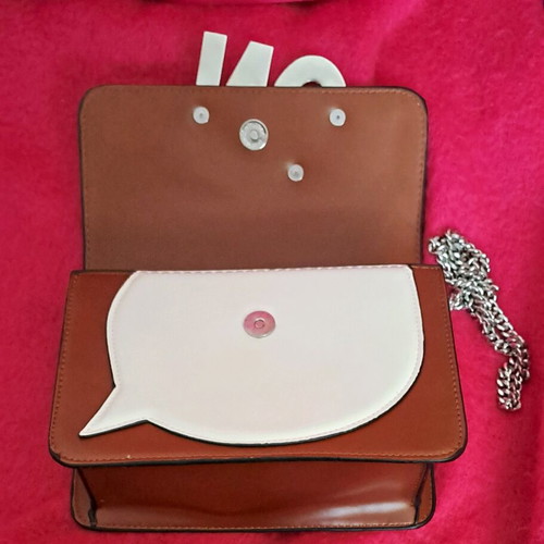Zara No Crossbody Bag like new, brown and white vegan leather