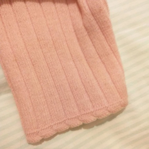 Pink vintage knitted turtleneck sweater for women like new