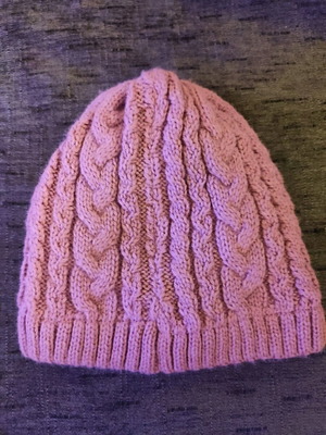Winter kids hat 52 cm pink like new