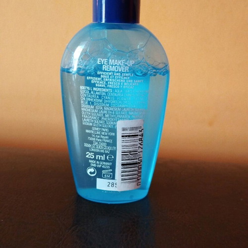 Maybelline eye makeup remover used