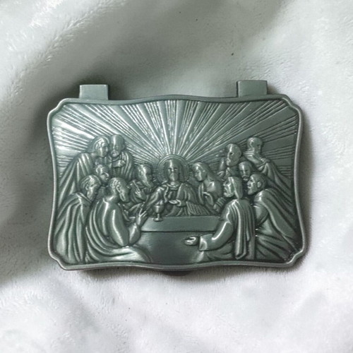 Last Supper metal and velvet box new