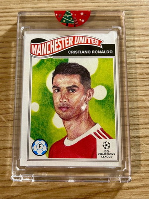 Κάρτα Cristiano Ronaldo Manchester United Champions League Topps καινούργια σε ακρυλική θήκη
