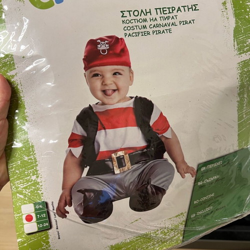 Pirate costume for 7-12 months like new