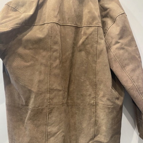 Genuine leather suede jacket men's, like new, brown